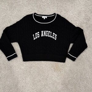 Black Los Angeles Crew Neck Sweater
